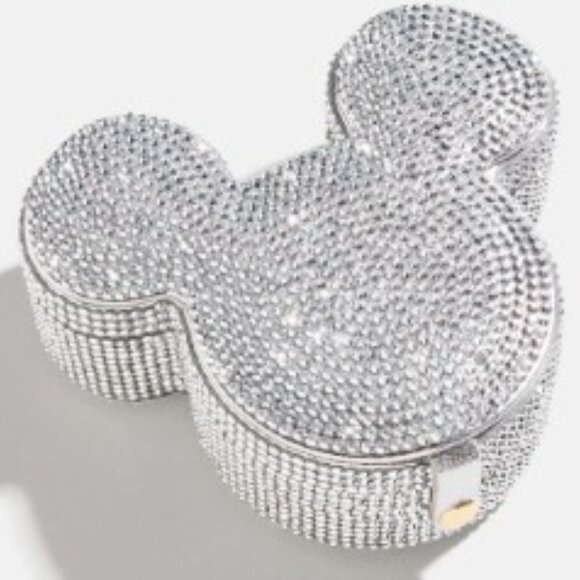 BAUBLE BAR X DISNEY Bejeweled Mickey Mouse Travel Jewelry Case in Silver - Picture 1 of 6